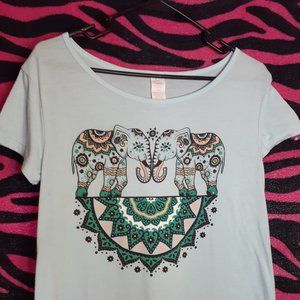 Elephant Cropped Floral Shirt